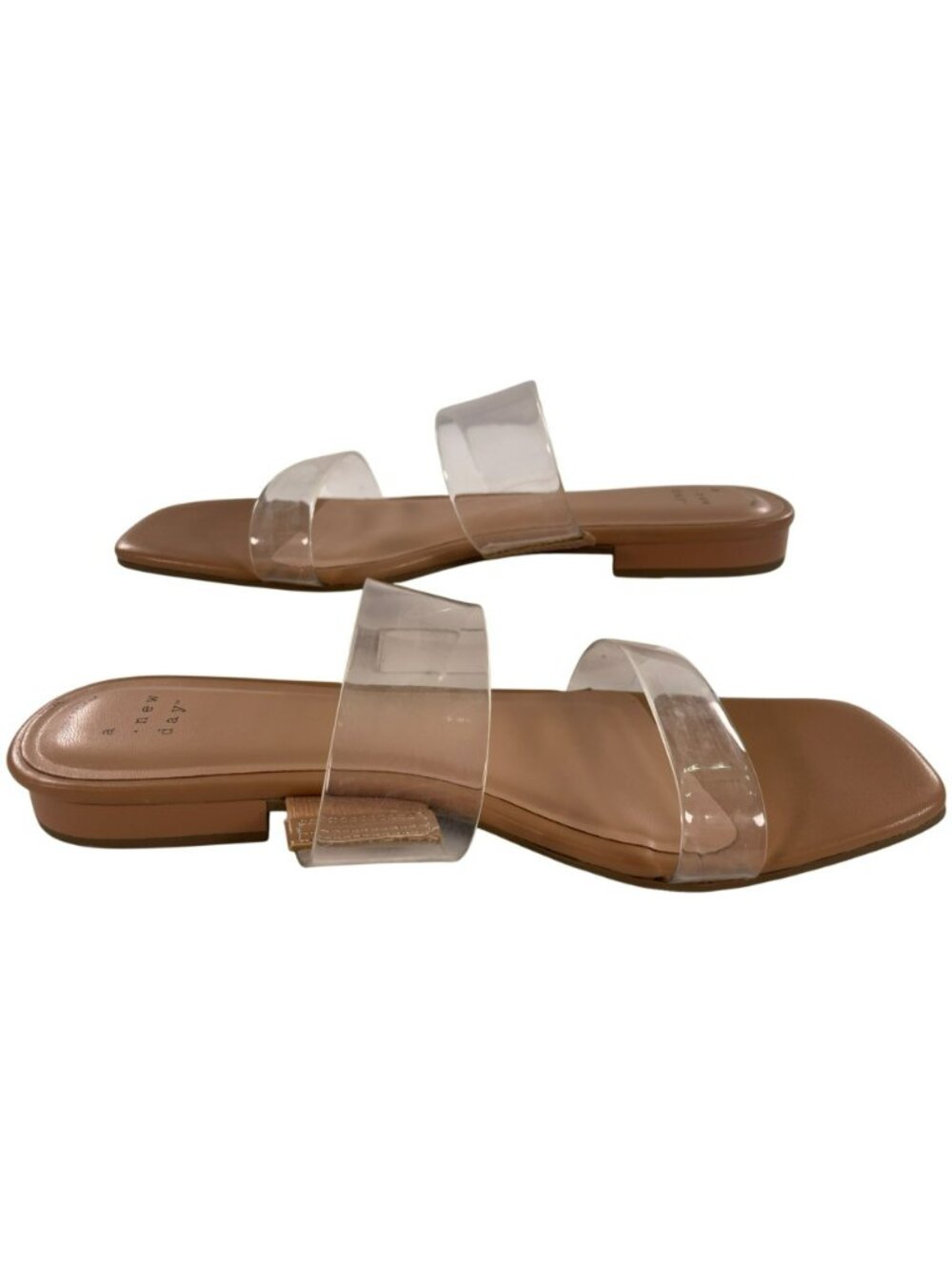 A New Day Anna Memory Foam Sandals Clear Comfortable & Lightweight Slip-On Sz 7 - Picture 2 of 10